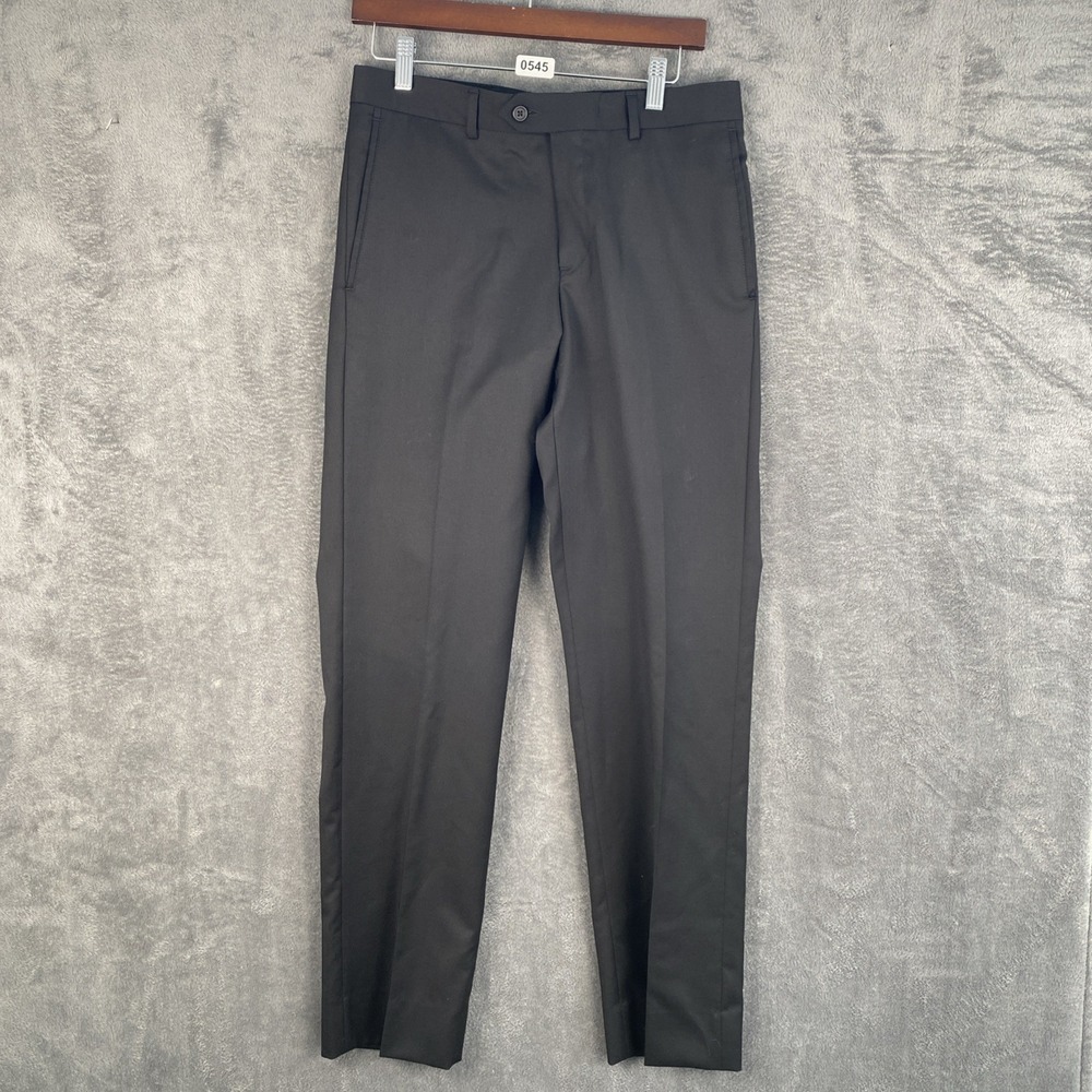 Nordstrom shop 30 x 32.5 men's Wool black dress pants Prom Wedding